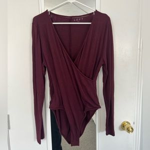 Loft XL Faux Wrap Bodysuit